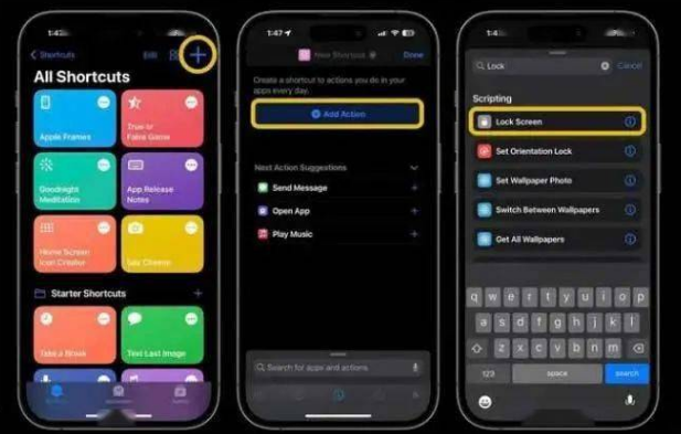 潞城苹果14锁屏维修店分享iPhone14升级iOS16.4后如何创建锁屏快捷方式 